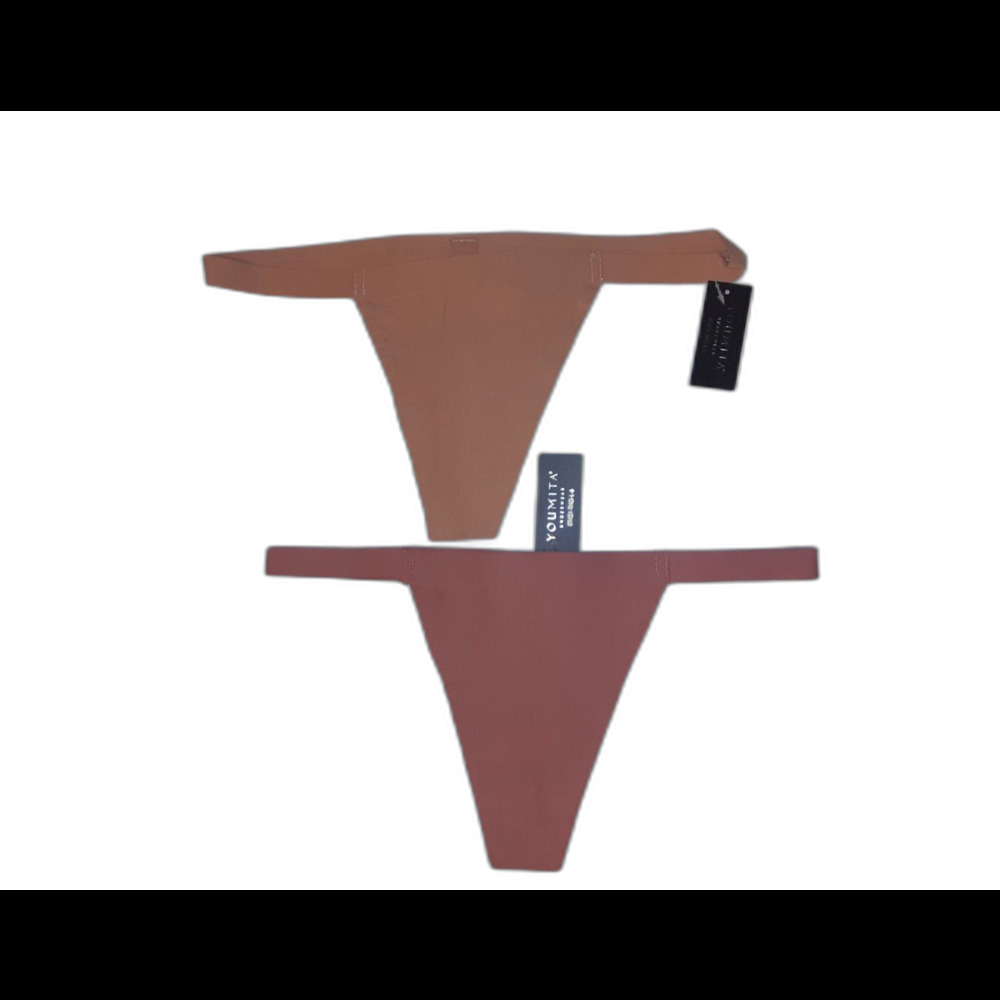 Youmita Large Seamless Laser Cut Thong (Dusty Canyon/Canyon Rose) 2 pair NWT